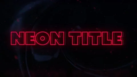 Close Up Neon Title Stock After Effects
