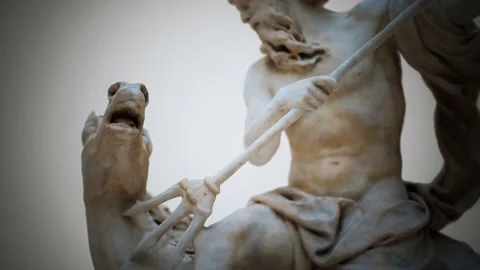 Close up of the Neptune statue Vídeo Stock 144422839