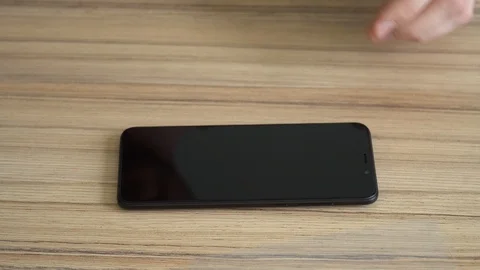 Close-up. New mobile phone. Stock Footage 86843513