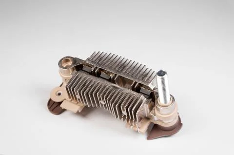 Close-up of a new relay regulator equalizing the voltage in the generator. New Stock Photos