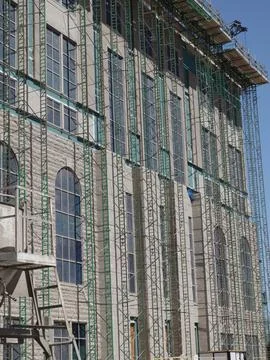 Close up of New Smith County Courthouse Under Construction. Tyler TX Stock Photos