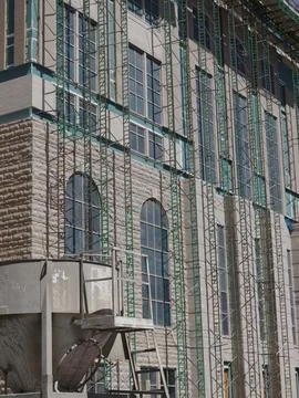 Close up of New Smith County Courthouse Under Construction. Tyler TX Stock Photos