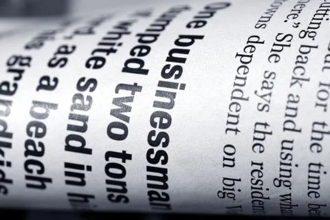 Close up of newspaper Stockfoto's