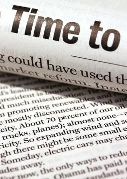 Close up of newspaper Stockfoto's