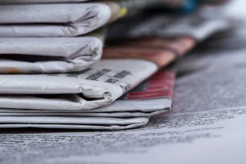 Close up newspapers Stock Photos