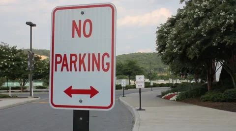 Close-up of a "No Parking" sign Stock Footage 53200490