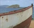 Close up of nose of rusting boat SD Footage