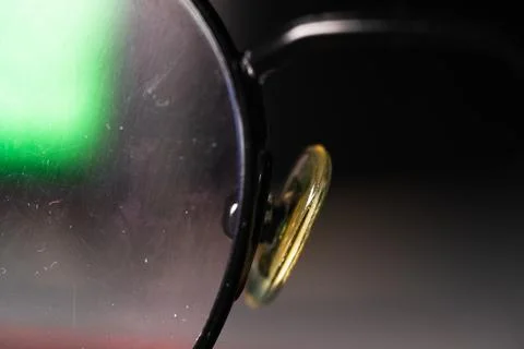 Close up of the nose support of glasses Stock Photos