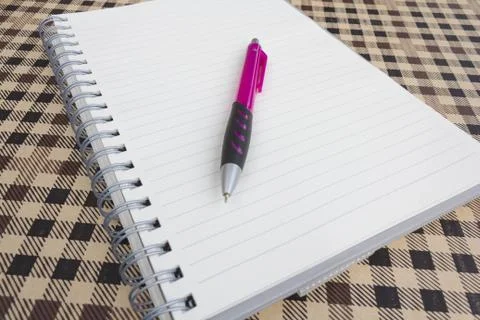 Close up notebook with background Stock Photos