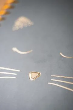 Close up on a notebook with a cat Stock Photos