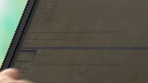 Close Notebook Screen with Programming Language Codes Stock Footage 88068586