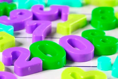 Close-up of numbers ! Stock Photos