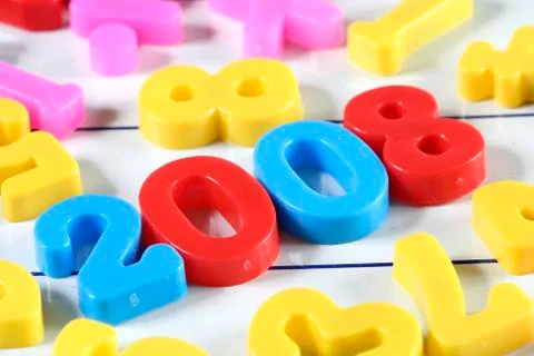 Close-up of numbers ! Stock Photos