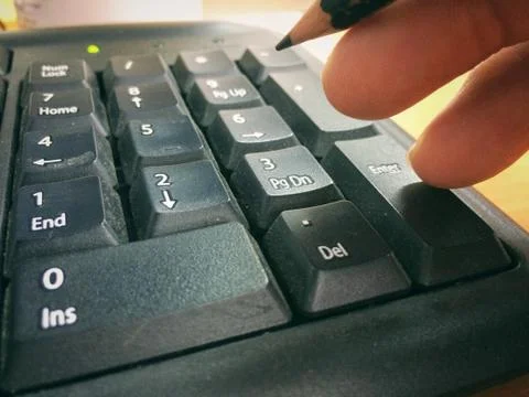 Close up the numeric keypad Stock Photos