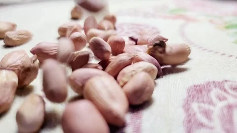 Close-up nuts on screen. Stock Footage 293485460