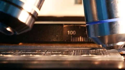 Close up on objective lens of microscope in laboratory. Stock Footage 79296133