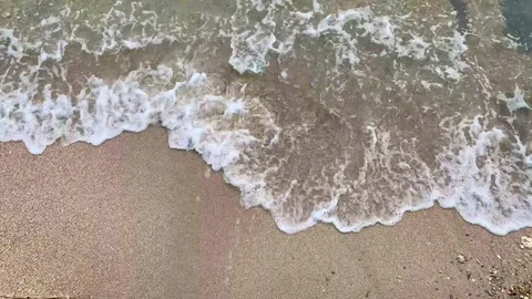 Close up of ocean wave on sandy beach for background Stock Footage 118012536