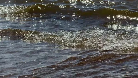 Close-Up Ocean Waves with Sunlight Reflections and Foam Stock-Footage 334533776