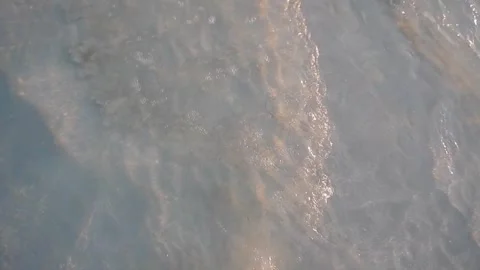 Close up of ocean waves water on beach Stock Footage 297848499