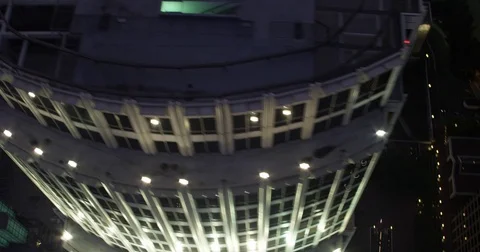 Close Up of Office Building Fly By Stock Footage 77762457