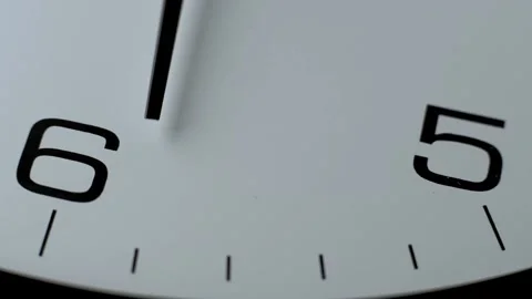 Close up- office clock timelapse. The end of work day. White wall clocks Stock-Footage 152868579