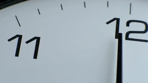 Close up- office clock timelapse. White wall clocks running. The movement of Stock-Footage 152868575