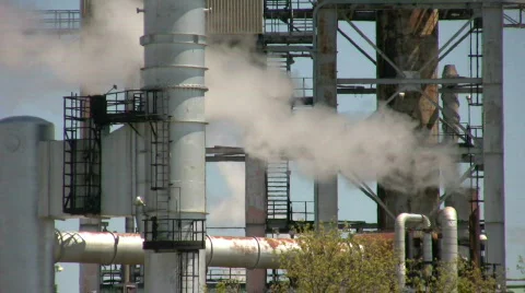 Close up of oil refinery Stock Footage 406763