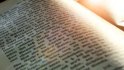 Close up of old book animation Stock Footage 98129438