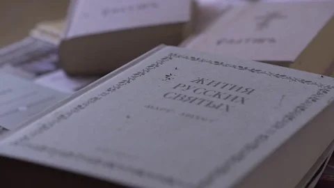 Close up of old books Stock Footage 73010034