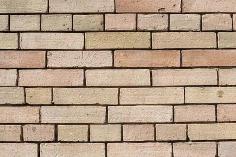 Close-up of an old brick wall of the  20th century made of silicate bricks. Stock-Fotos