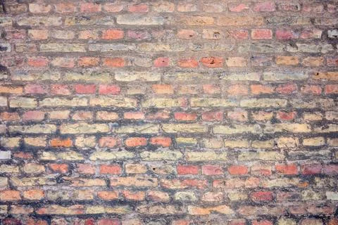 Close-up of an old brick wall in Denmark. Stock Photos