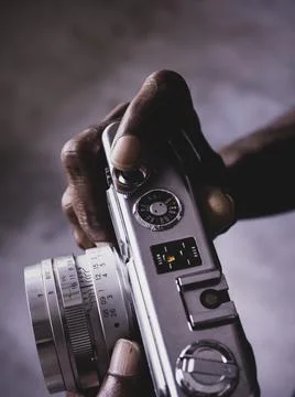 Close up of a old camera Stock Photos