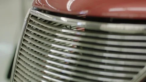 Close up of old car grill Stock Footage 104267583