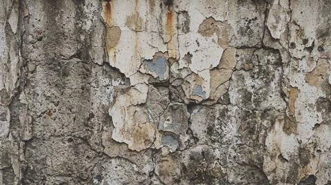 Close-up of old cracked paint wall. Fotos Stock