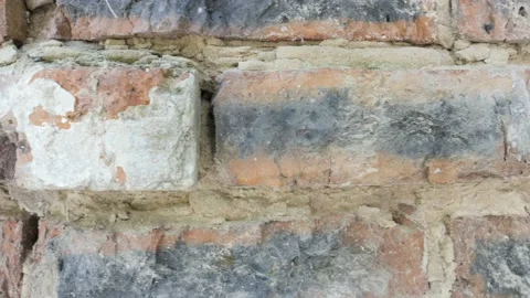 Close Up Of The Old Dilapidated Brick Wall Stock Footage 103477419