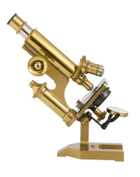 Close up of old fashioned microscope Stock Photos