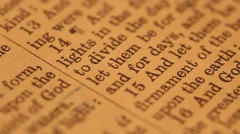 Close up of an old holy bible Stock Footage 43787851