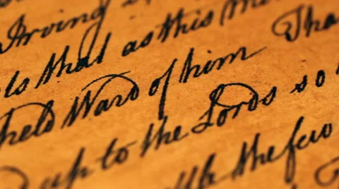 Close up of old letter Stock Footage 67606207