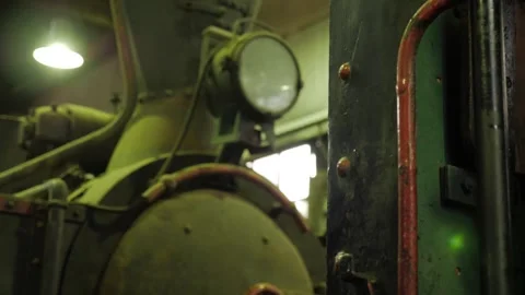 Close up  to an old locomotive Stock Footage 262331828