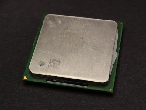 Close up of old microprocessor 스톡 사진