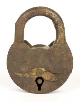 Close-up of an old padlock. 库存照片
