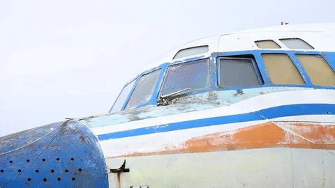 Close up of old plane Stock Footage 91035620