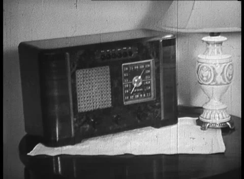 CLOSE UP OF OLD RADIO'S (1956) Video stock 158971147
