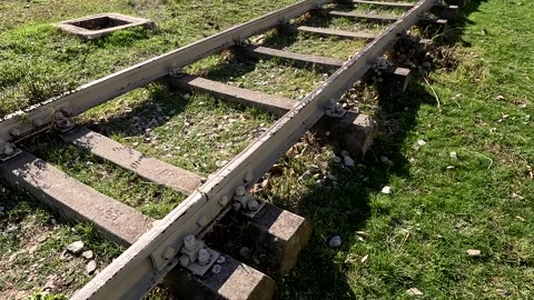 Close Up Old Railroad Stock Footage 260381198