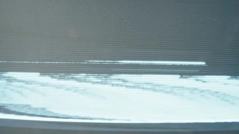 Close-up of old retro television screen. Broken old-fashioned TV with noise, bad Stock Footage 169114794