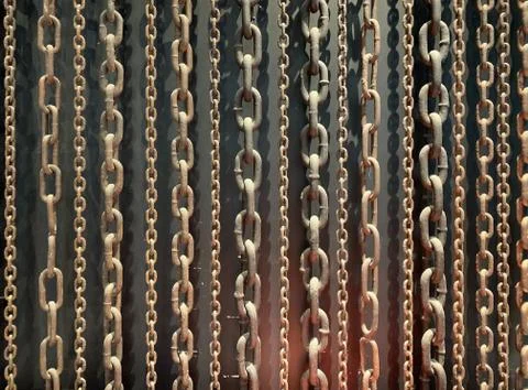 Close up old rustic chain texture background Stock Photos