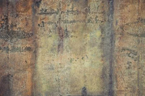 Close up old rustic metal wall Stock Photos