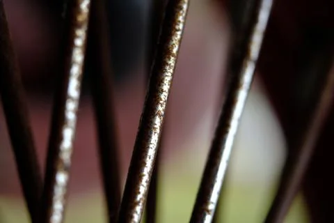 Close up old rustic wheel bars Foto stock