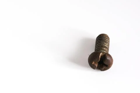 Close-up of old rusty bolt screw nail rivet Stock Photos