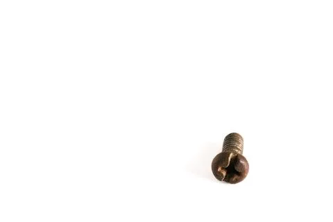 Close-up of old rusty bolt screw nail rivet Stock Photos